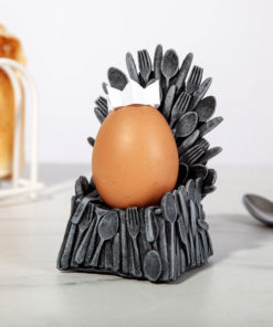 Is your egg worthy? Get this Adorable miniature The Iron Throne Egg Cup. Miniature replica forged from a thousand enemy swords.