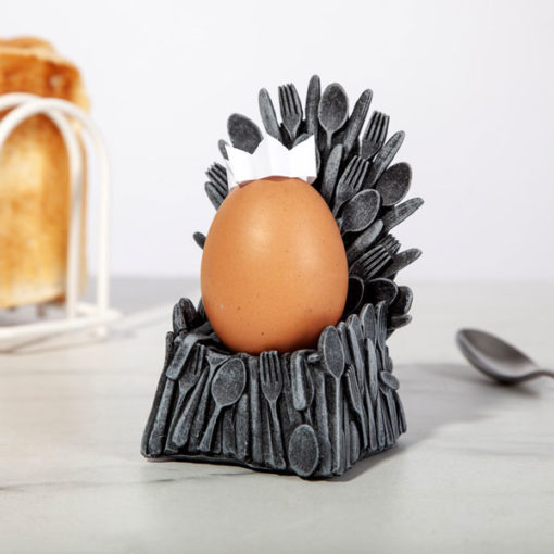 Is your egg worthy? Get this Adorable miniature The Iron Throne Egg Cup. Miniature replica forged from a thousand enemy swords.