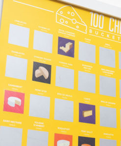 100 Cheeses Scratch Poster is the big cheese of dairy-themed scratch off posters.
