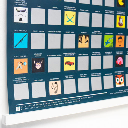 100 Games Scratch Poster to Play your way through 100 games both obscure and classic games.