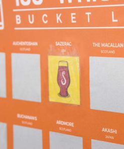 Sip the whiskeys, then scratch off the corresponding panels in 100 whiskies scratch poster. In the end, you get bragging rights AND a cool poster Looks damn good on the wall